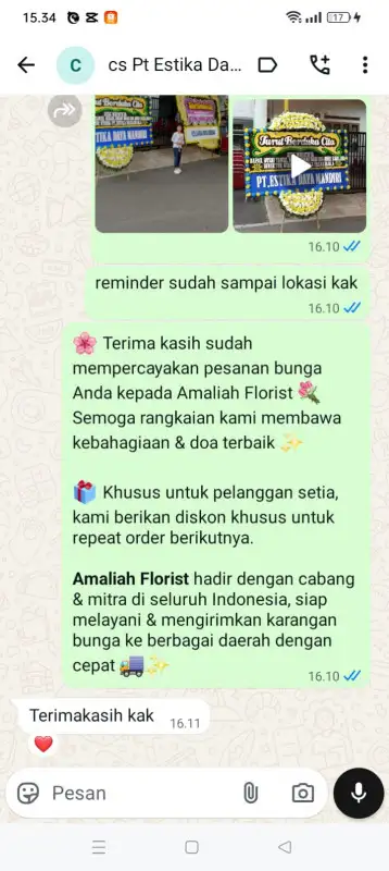 Testimonial Papan Bunga duka DKI JAKARTA